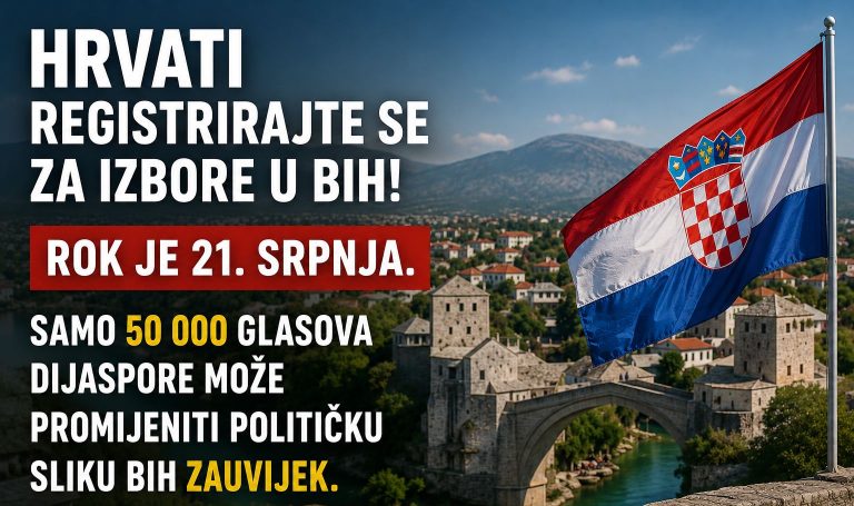 Poziv hrvatskoj dijaspori: “50.000 glasova može promijeniti političku sliku BiH”