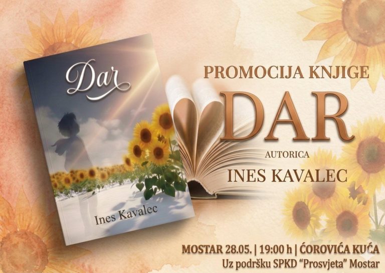 Mostar: Promocija knjige “Dar” autorice Ines Kavalec