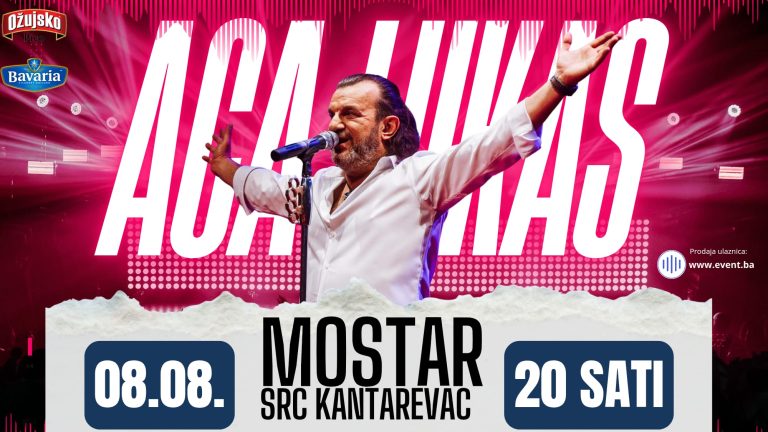 Glazbeni spektakl u srcu Mostara: Aca Lukas stiže na Kantarevac!