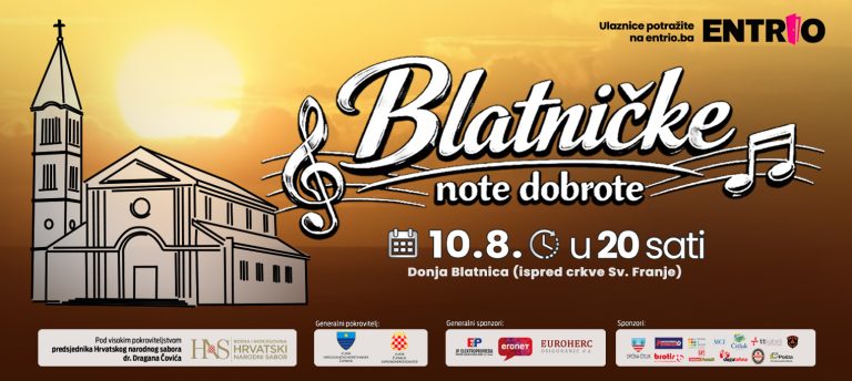Donja Blatnica: Mate Bulić i glazbene zvijezde najavljuju još jedne „Blatničke note dobrote“!