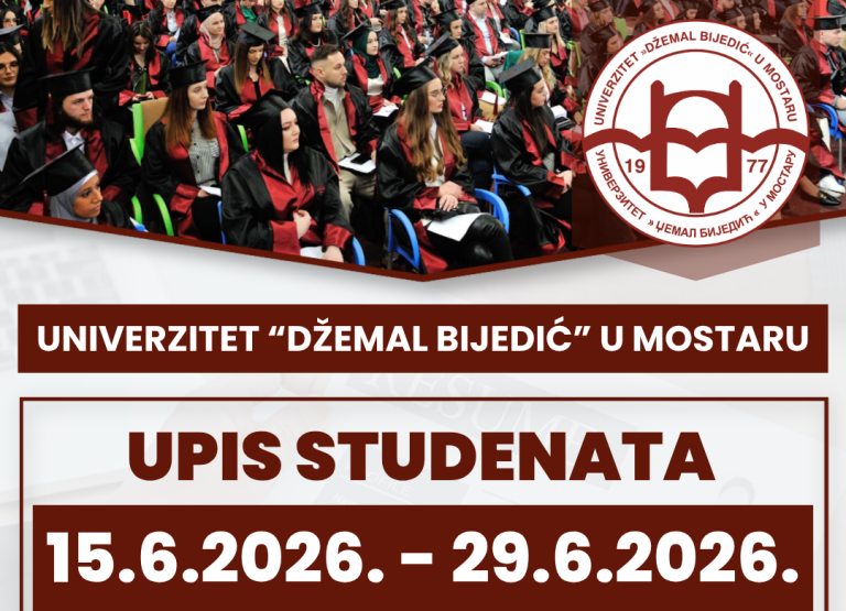 Univerzitet “Džemal Bijedić”: Otvoren Konkurs za upis studenata u prvu godinu I i II ciklusa studija
