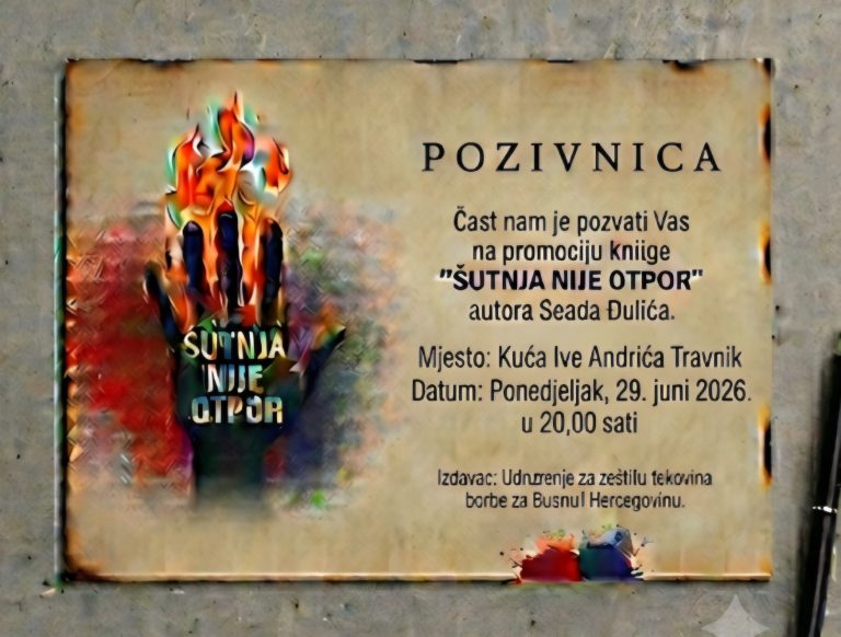 Travnik: Promocija knjige Seada Đulića „Šutnja nije otpor“