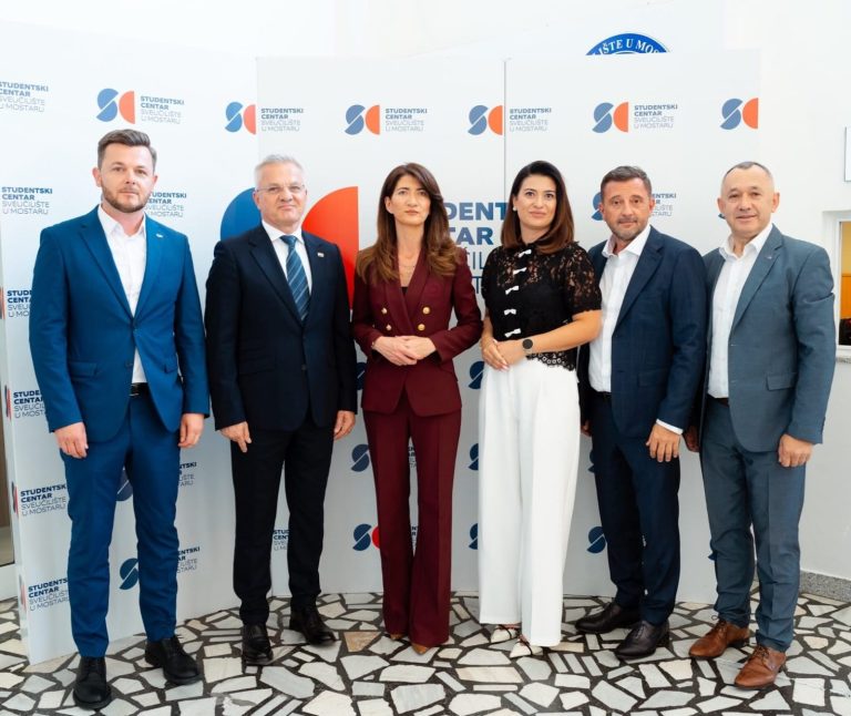 Milas, Filipović, Kordić posjetili Studentski centar Sveučilišta u Mostaru: Cilj je još viši standard za studente