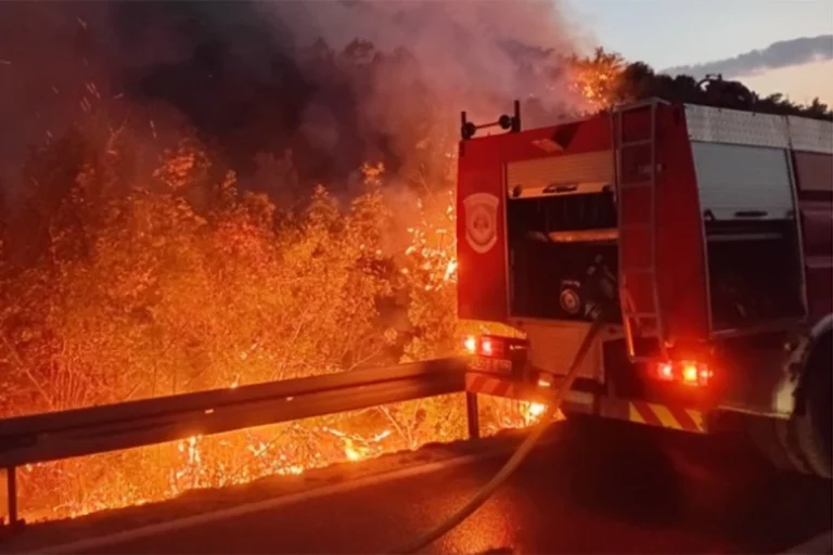 Vatrena stihija prijeti Trebinju: Vatrogasci cijelu noć branili kuće od požara