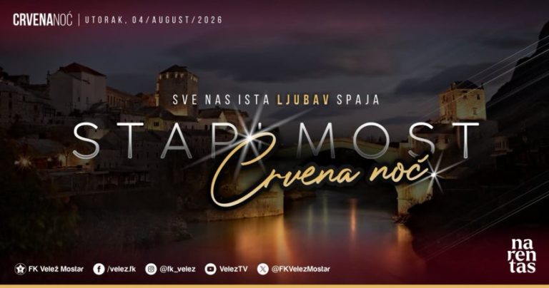 Velež okuplja crvenu porodicu: Večeras “Crvena noć” uz bogat program i koncert