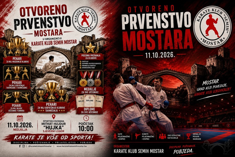 Mostar domaćin Otvorenog prvenstva u karateu: Stotine mladih takmičara na jednom tatamiju