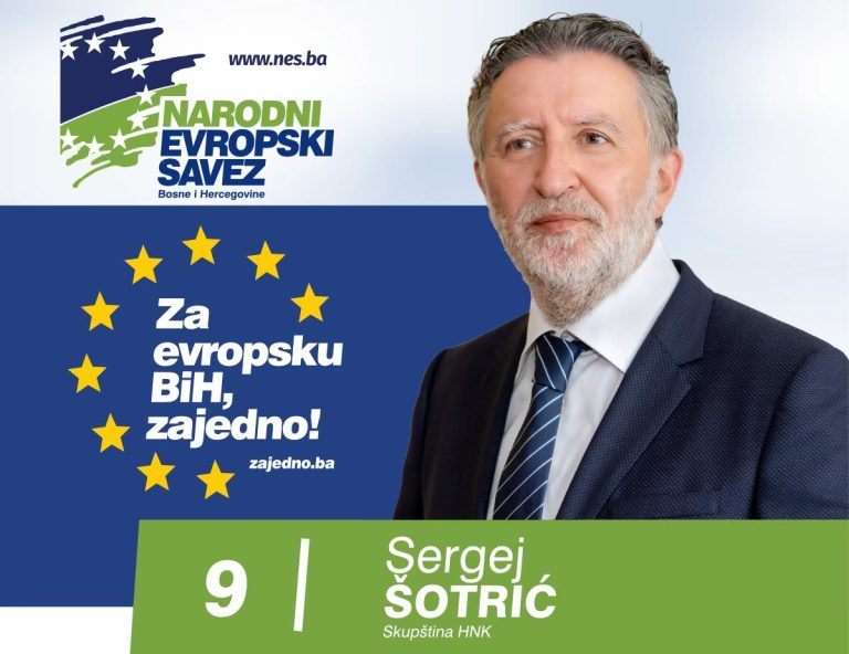 Sergej Šotrić: „Naš rad se nastavlja“ – podrška listi NES BiH, PDA i Naprijed! za Skupštinu HNK